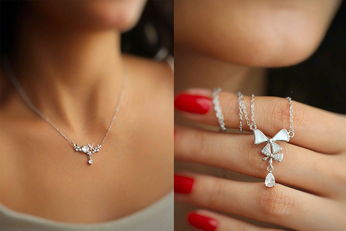 گردنبند نقره مینیمال